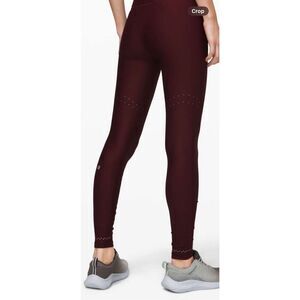 Lululemon Zoned In Tight 27" Inseam Garnet Deep Purple Reflective Size 6 5BBNS